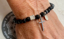 Load image into Gallery viewer, CZ Cross bracelet