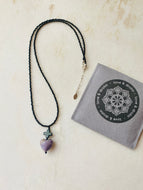 Lavender Jade Sacred Heart Pendant