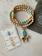 Seeds of Intention Mala | Zuni Horse, Turquoise + Mother of Pearl
