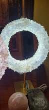 Load image into Gallery viewer, Natural Crystal + Brass Pedestal Mirror
