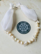 Pearl + Silk Organza Necklace