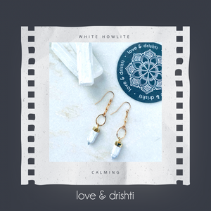White Howlite Point |  Earrings
