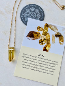 Citrine Pendant | gold