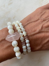 Load image into Gallery viewer, Rose Quartz + Mother of Pearl Wrap
